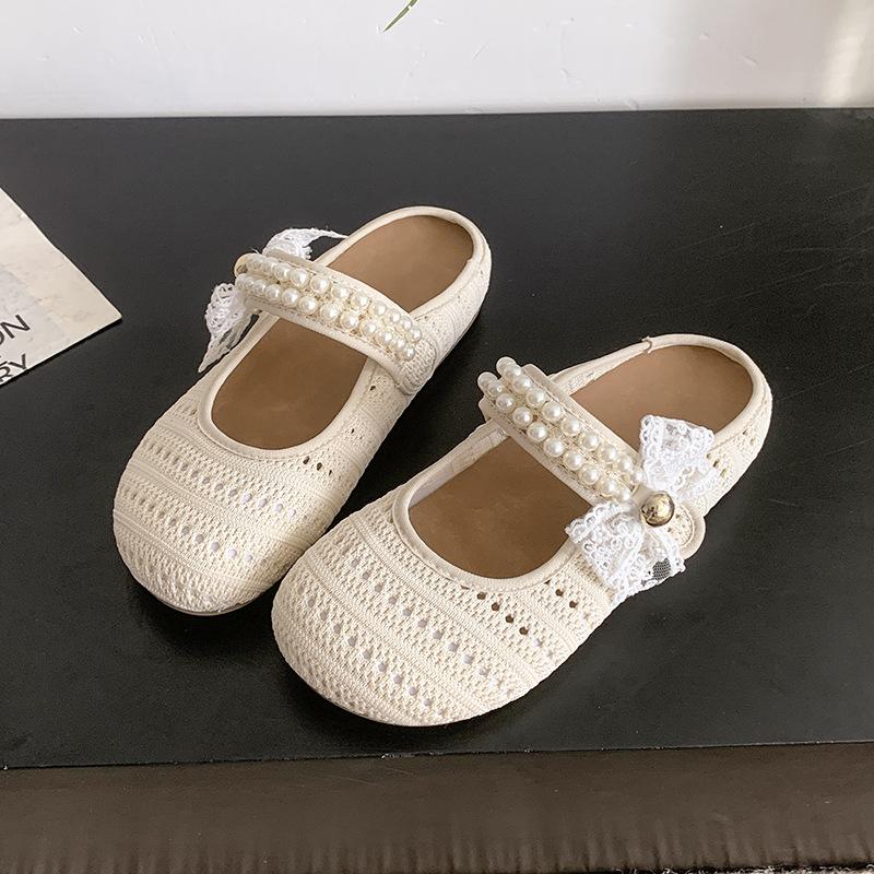 

Повседневный стиль толстоподошвенные сумка-голова плетеные с неглубоким вырезом полушлепанцы весна и лето полые для отпуска на одной педали сумка-голова полушлепанцы 40 бежевый