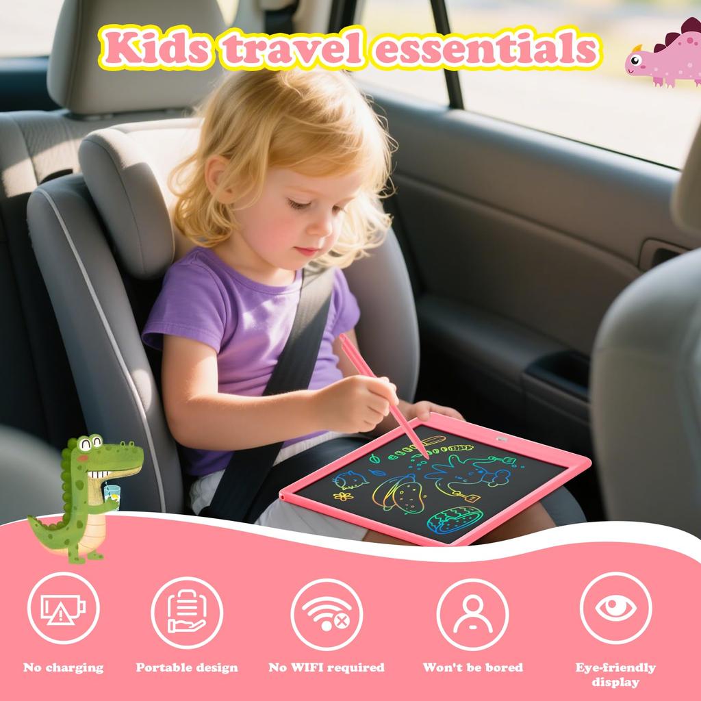 EooCoo Tablă de Desen Reutilizabilă cu Scriere LCD, o Tabletă Colorată pentru Desen Doodle și Joc, un Cadou de Coș de Paște 2025 pentru Vârste și Jucărie Educativă pentru