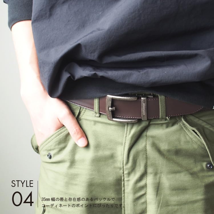 [Converse] Men's Belt with Auto-Lock Buckle, 35mm, Casual Belt, 5CV4145 (brown)