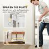 Stair Safety Gate Extendable 0-136cm 87 Cm High Door Safety Gate for Pets 142 X 10 X 87 Cm White