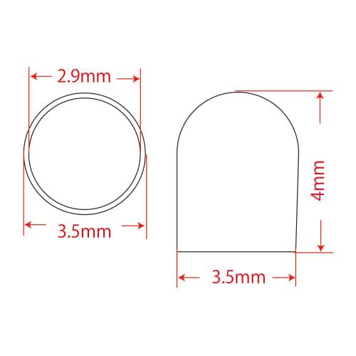 Eagle Model LED Wide Angle Caps 10pcs (3mm/White)
