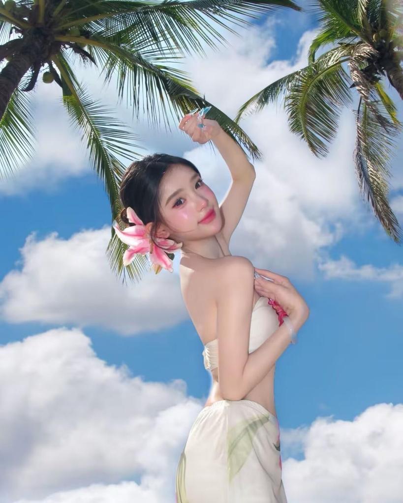 2025 Women's Strapless High Waist Beach Dress & Bikini Set - Sanya