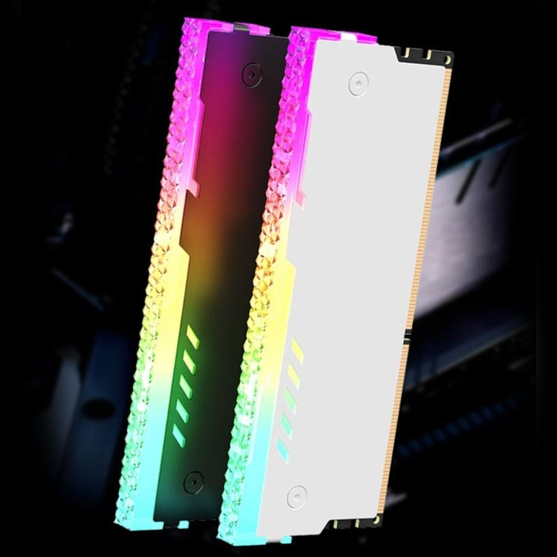 PC Memory Heatsink Cooling 5V 3PIN ARGB for Desktop Computer Memory DDR3 DDR4 DDR5 Temperature Dissipation Aluminum