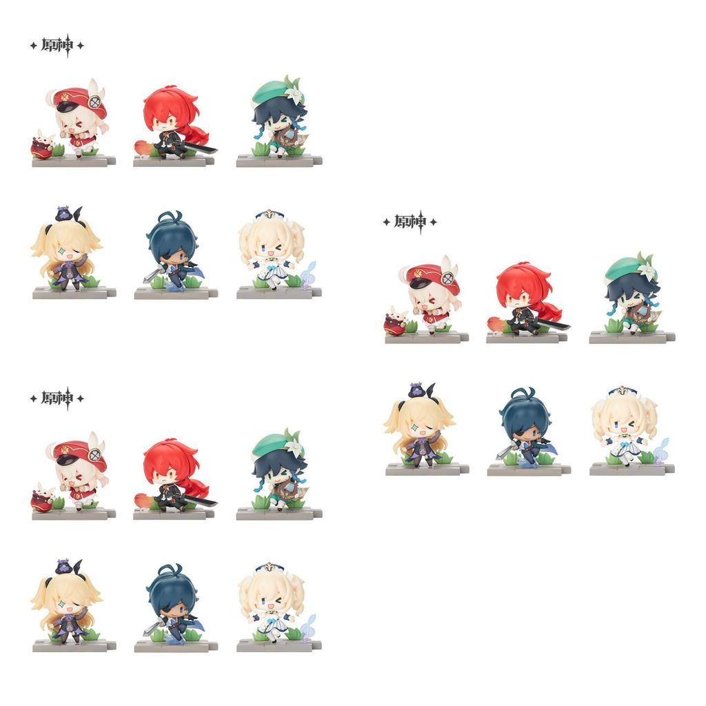 Realistic And Lifelike Genshin Impact Q Version Pvc Doll Miniature Figures Set Ornaments