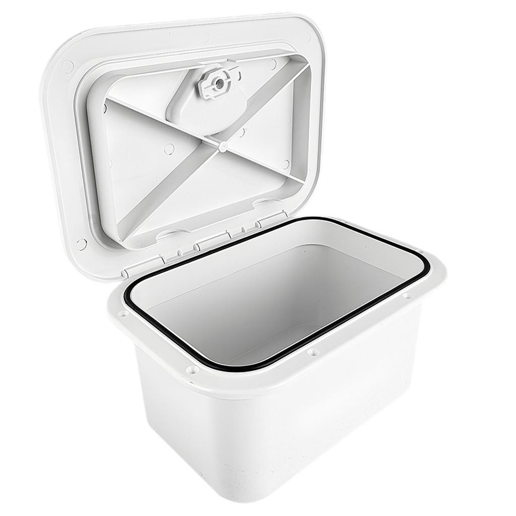 Marine Deck Storage Box Container White Lockable Built in Waterproof Lightweight Fishing Tackle Box Boat Hatch Cover