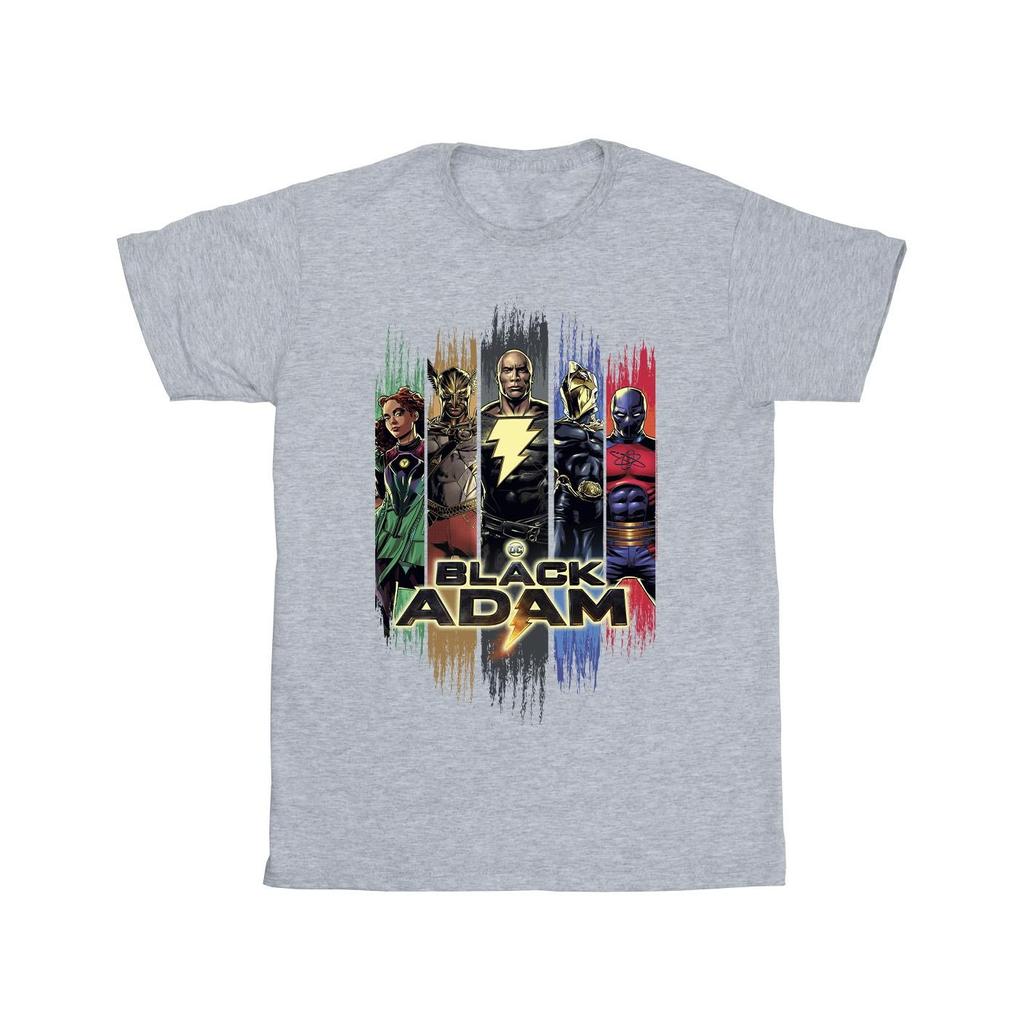 DC Comics Mens Black Adam JSA Complete Group T-Shirt