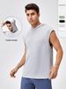 Men's Wide Shoulder Quick-Dry Hooded Sports Vest for Basketball and Running