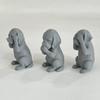 3D Printed Cat Figurine Kittens Hear Speak See No Evil Statue Miniature Cat Ornament Cat Lover Gift for Desk Shelf Cabinet Decoration