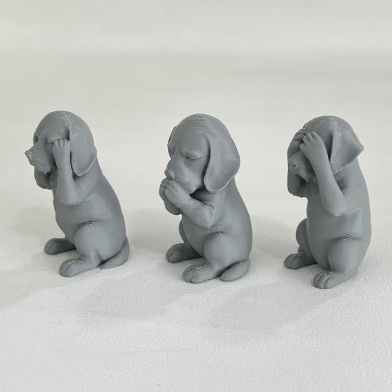 3D Printed Cat Figurine Kittens Hear Speak See No Evil Statue Miniature Cat Ornament Cat Lover Gift for Desk Shelf Cabinet Decoration