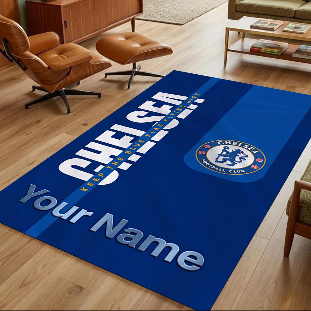 Chelsea Fc Football Player Customize Your Name Floor Rug Office Rug Perfect for Playrooms Living Rooms Dining Room Bedrooms Anti-slip Rug