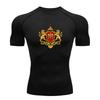 Men's Compression Athletic Workout T-Shirt, Golden Heraldic