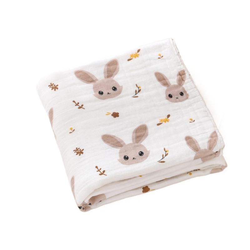 

Infant Blanket 4 Layer Cotton Bath Towel Multiple Pattern Toddler Cotton Blanket Easy Carry for Sensitive Skin Comfort