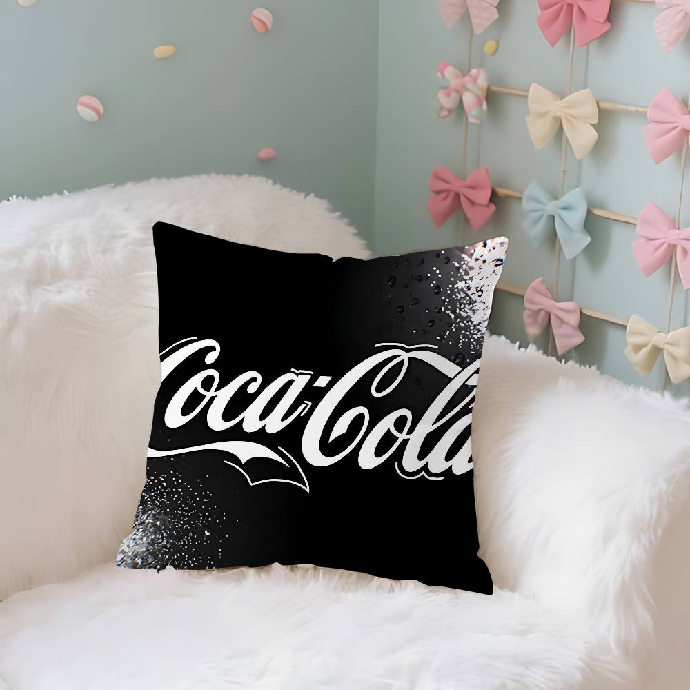 

C-C-Fashion Cola Case Plush Fabric Soft Pillowcase Double Sided Print Cushion Cover Household Gifts 40cmx40cm