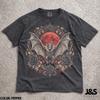 Vampire Bat Halloween Tshirt, Gothic Blood Moon Graphic Tee, Vintage Comfort Colors Shirt, Spooky Dark Academia Bat Lover Gift