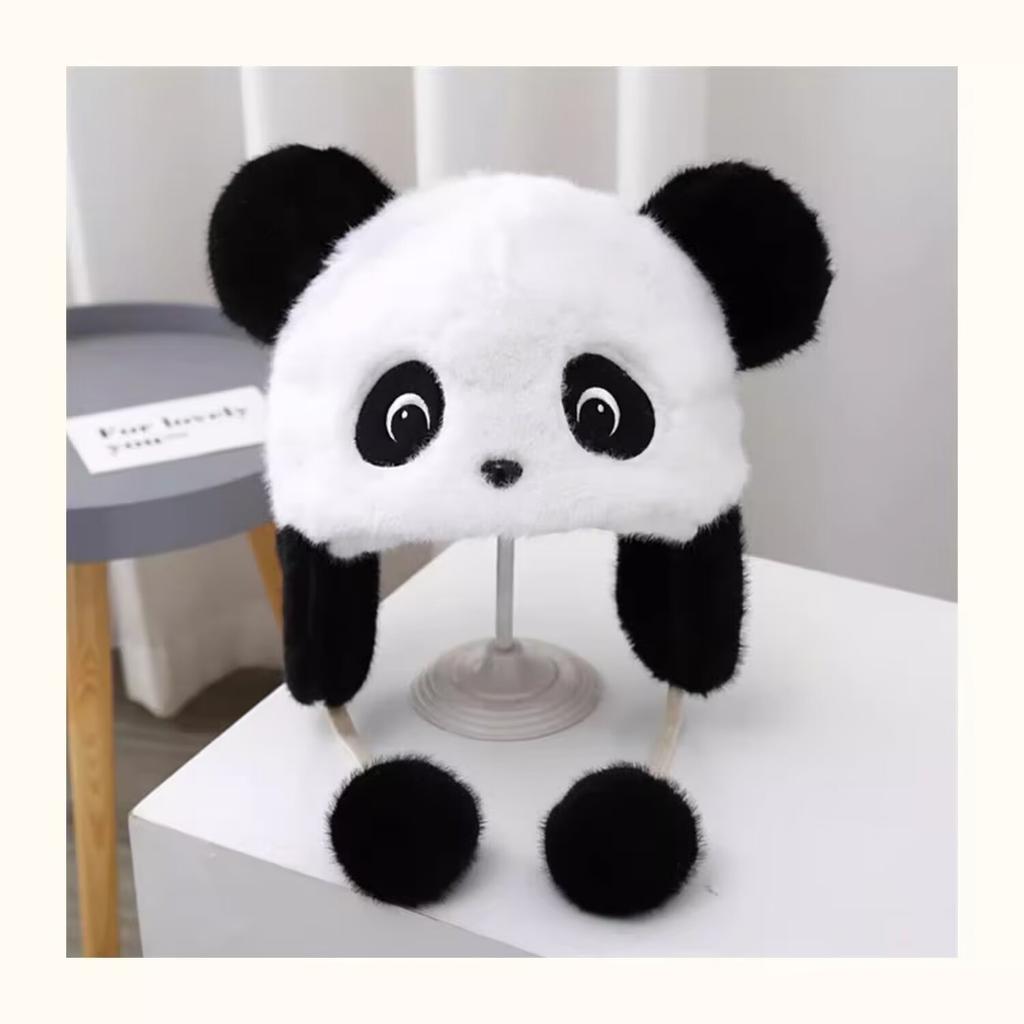 Baby Hat Winter Children's Scarf Integrated Cute Bear Ear Hat Autumn and Winter Warm Knitted Hat