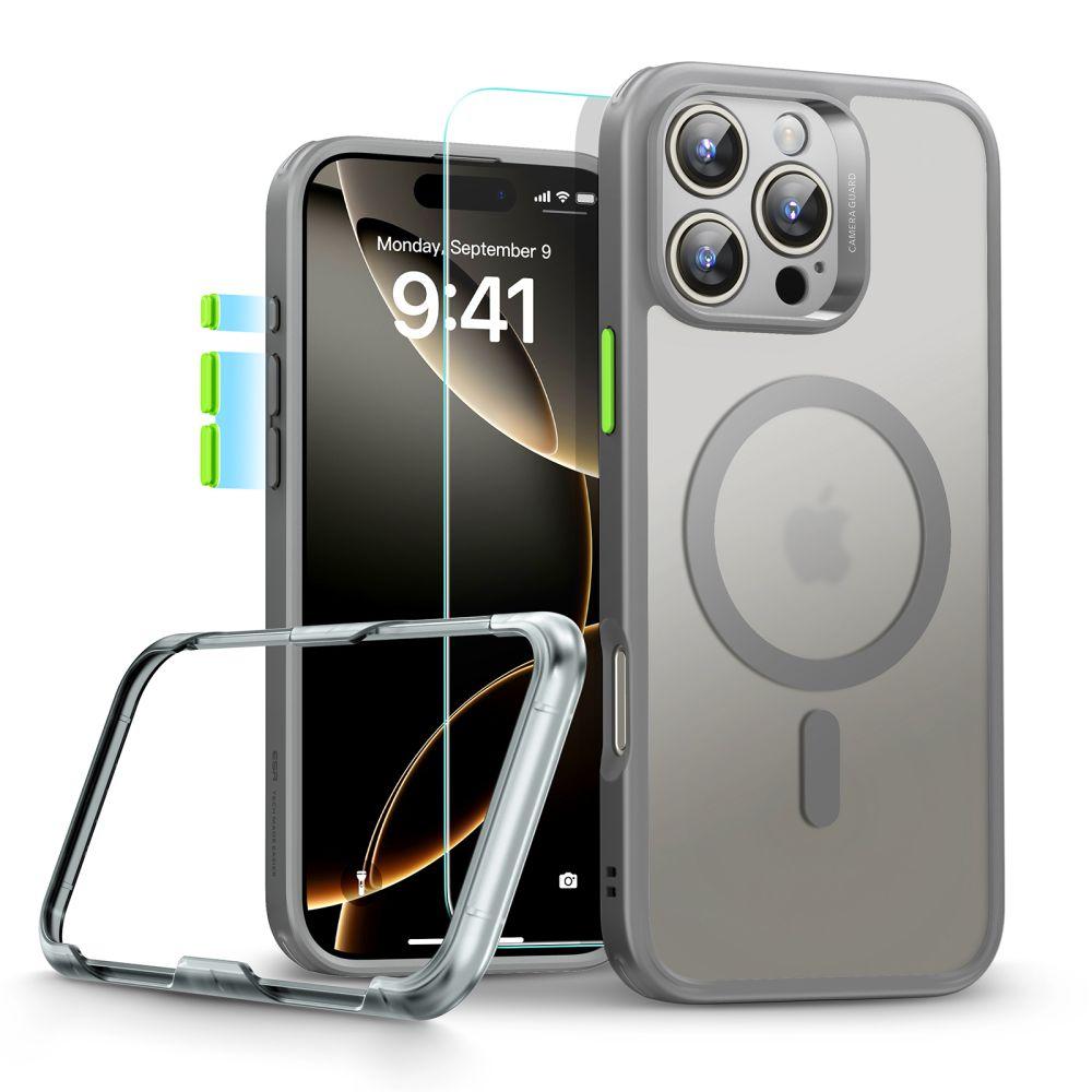 Esr Classic Pro Set Halolock Magsafe Iphone 16 Pro Max Frosted Grey