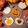 50pcs Unfinished Wooden Pumpkin Ornaments for DIY Crafts, Halloween, Thanksgiving, Christmas, Wedding & Party Decorations