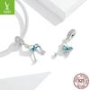 Yinziyun S925 Silver Wine Glass Bracelet Pendant - Creative Summer DIY Jewelry BSC262