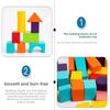 40PCS/SET Learning Sensory Wooden Building Blocks Colorful Early Educational Toys  For Children