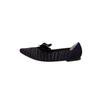 Single shoes women's new bow flat bottom super soft knitted pointed head shallow mouth woven bean shoes