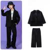 Kids Purple Blazer Suit Set Girls 2Pcs Oversized Blazer & Wide Leg Pants Streetwear Hip Hop Dance Performance Outfit for Stage Show Party