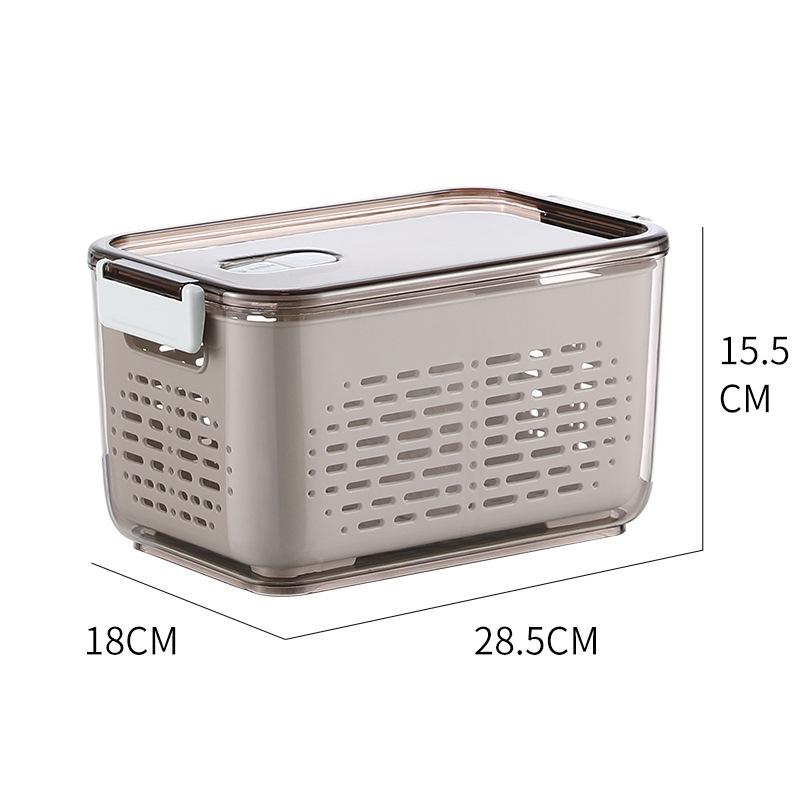 Pet Refrigerator Preservation Storage Box Frozen Sealed Box Drain Storage Fantastic Vegetables and Fruits Large Capacity Storage Basket