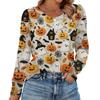 Women's Halloween Print Fashionable Long-sleeved Top