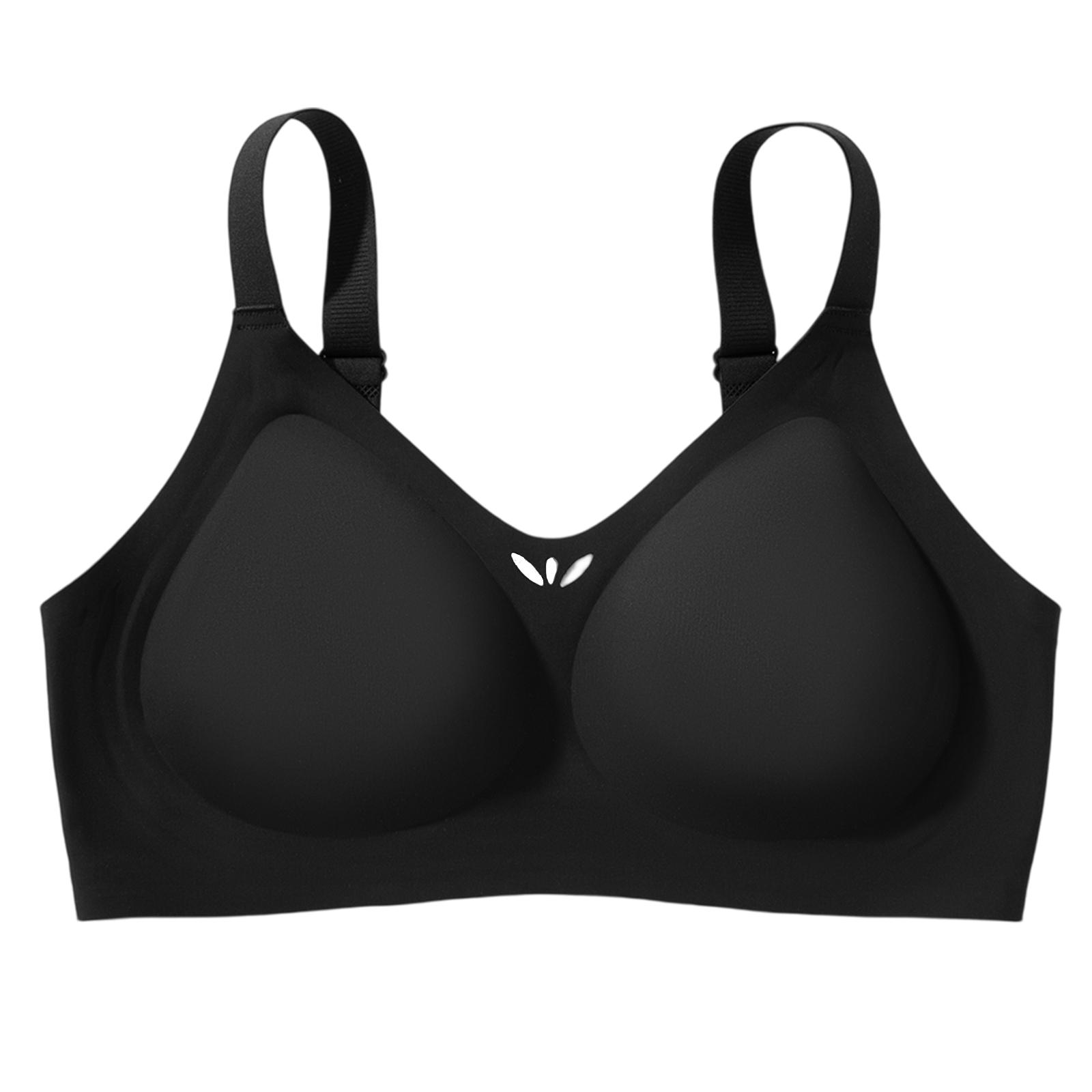 

Бесшовный гелевый бюстгальтер из ледяного шелка, дышащее боди, подходящее для тела, простое модное нижнее белье Black XS