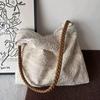 Spring and Summer Embroidered Flower Shoulder Tote Bag Spring and Summer Versatile Simple Women's Bag