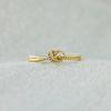 Two-Strand Rope Kink Buckle Ring For Women, Simple And Fashionable Ring, Classic Design Single Ring