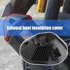 Universal Motorcycle Tailpipe Exhaust Port Guard Fit for CLICK160 Models ABS Construction Enhanced Safety Carbon Texture