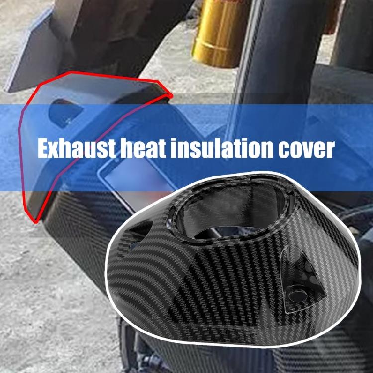 Universal Motorcycle Tailpipe Exhaust Port Guard Fit for CLICK160 Models ABS Construction Enhanced Safety Carbon Texture
