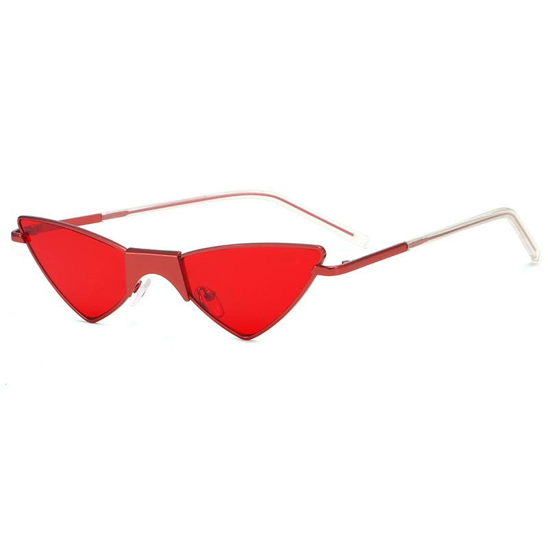 Men'S Personality Is Funny, Kitten Eye Sunglasses, Triangular Small Frame Glasses, Metal Trend Sunglasses.