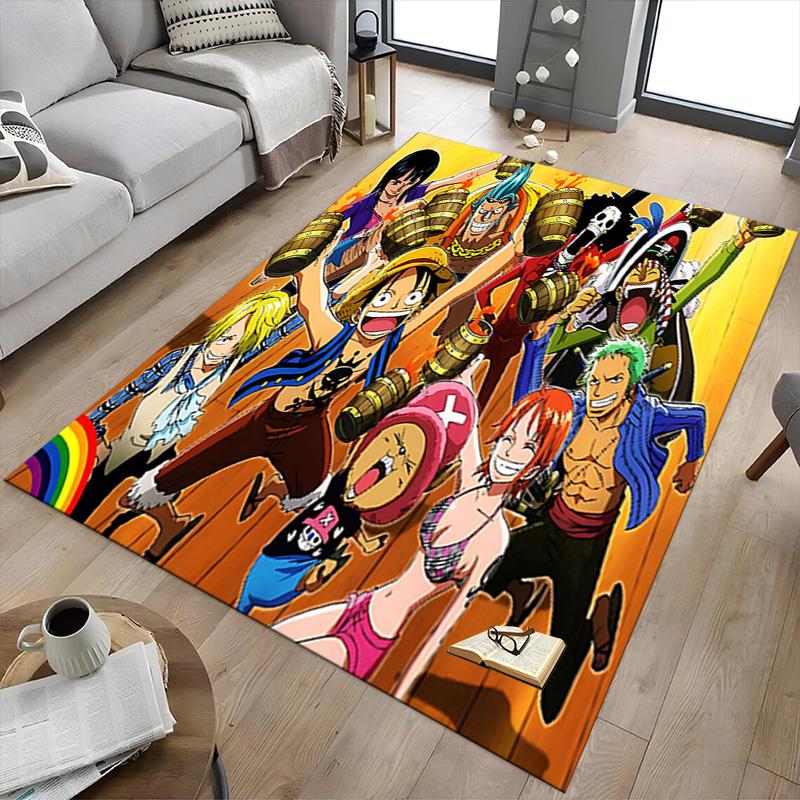 1pc One Piece Adventure Carpet for Playroom Bedroom Living Room Sofa Home Decor,kids Game Area Rug Non-slip Floor Mat Y72357