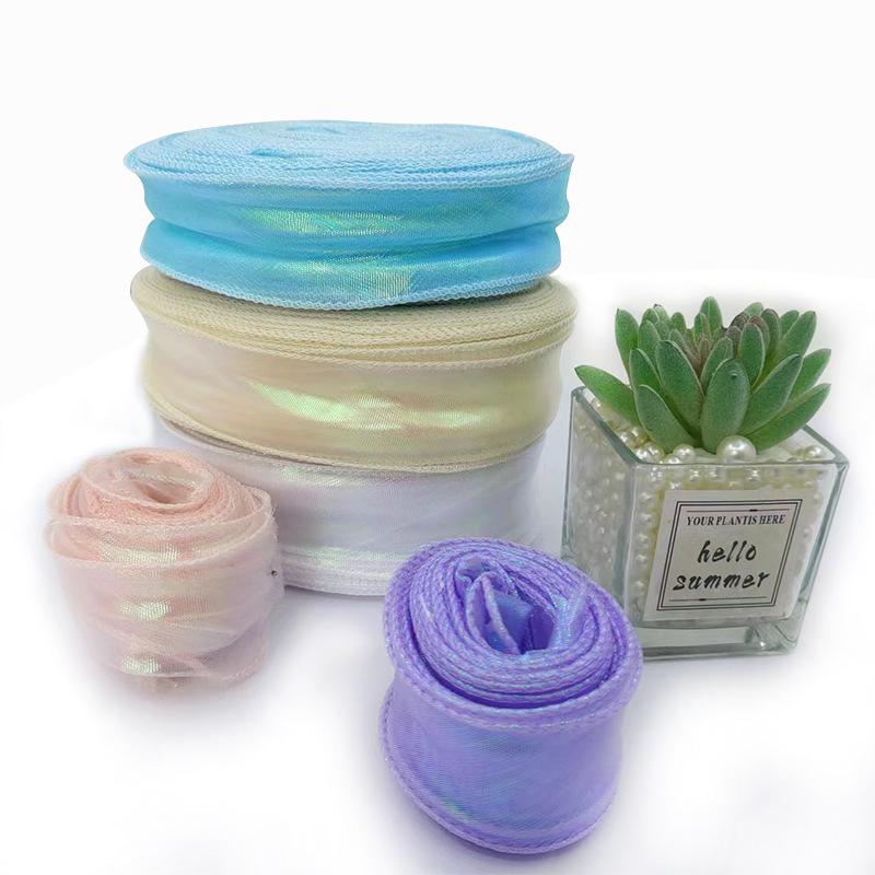 Iridescent Fishtail Yarn Ribbon for DIY Cake Decor & Gift Wrapping