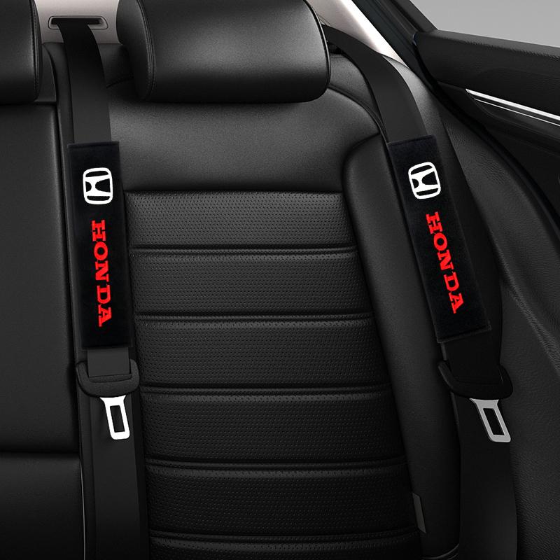 2pcs Car Seat Belt Pads Seat Shoulder Strap Pad Cushion Cover for Honda TYPER Civic XR-V HR-V Accord Odyssey Accessories OC3