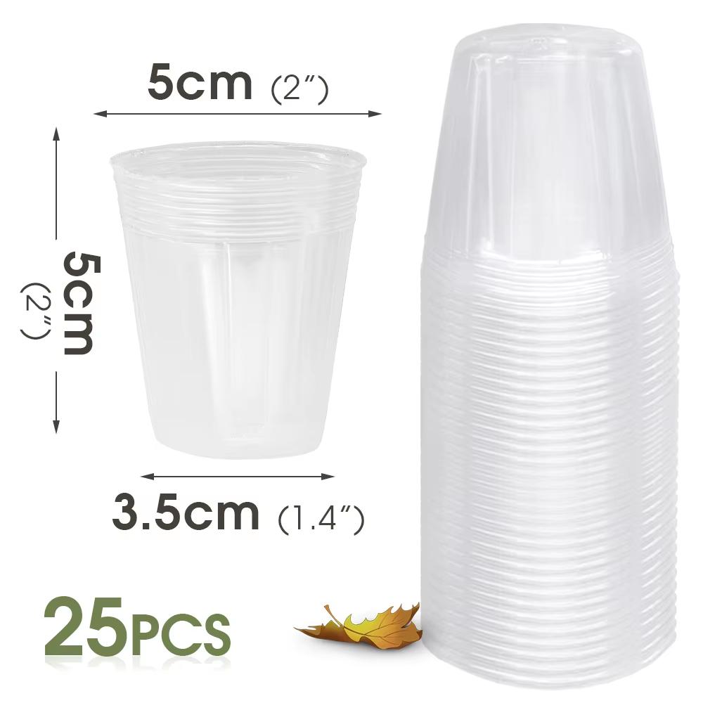 

25PCS Transparent Grow Pot Plastic Plant Nursery Bag Seed Starting Soft Container Succulent Transplanting Seedlings Cuttings