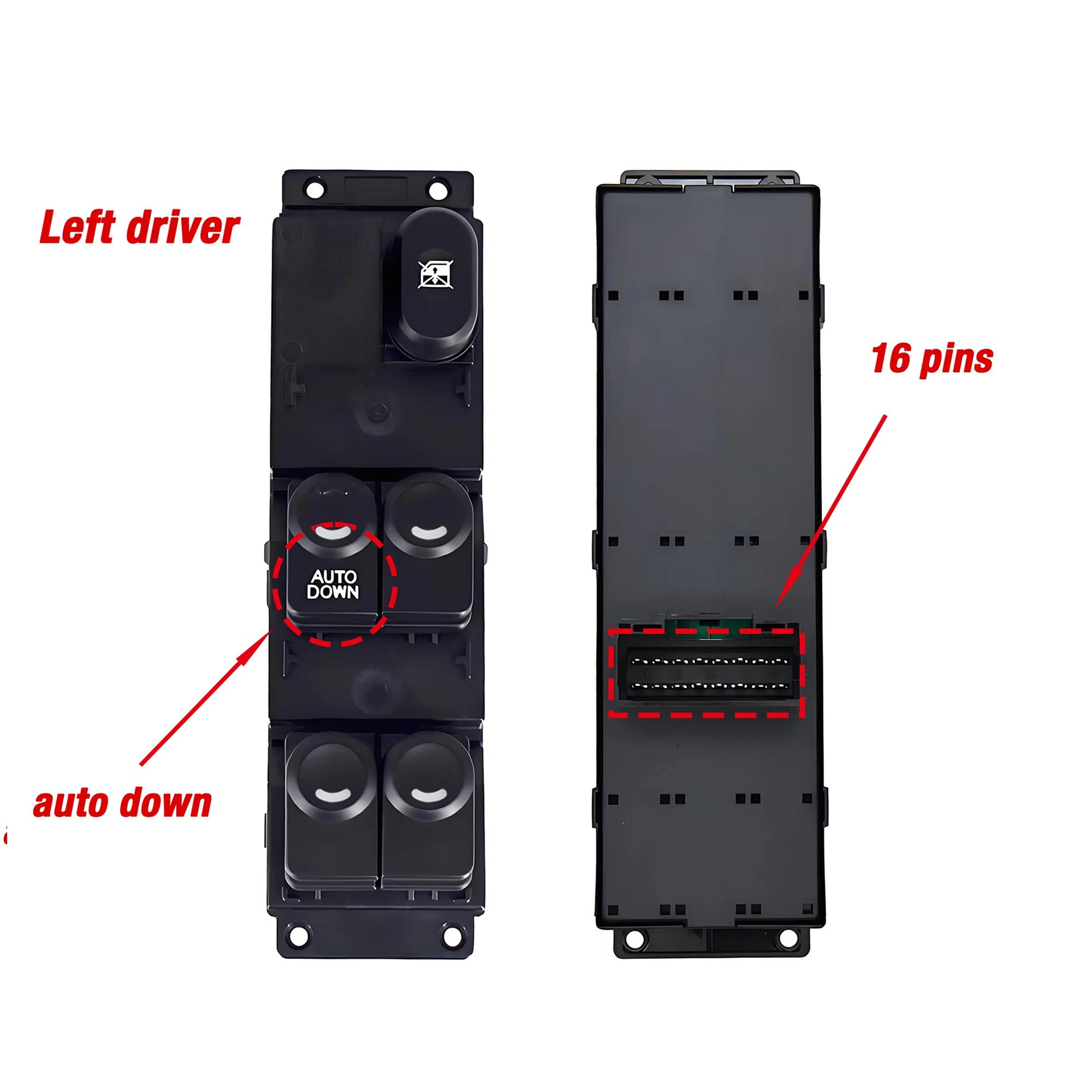 93570-1R101 935701R101 For Hyundai Accent Solaris 2011-2017,Left Driver Side Master Window Lifter Control Switch Lifter Button 93570-1R101