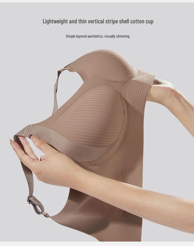 Comfortable Seamless Full-Cup Bra: Anti-Sagging, Side Support, and Breathable for Larger Busts