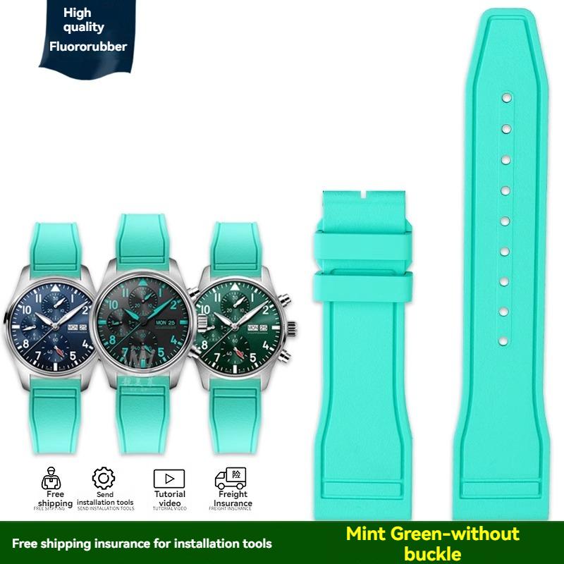

20mm 21mm 22mm Fluoro Rubber Watch Strap For IWC Quick Release Pilot AMG Petronas F1 Team Waterproof Sport Bracelet Watchband 22mm