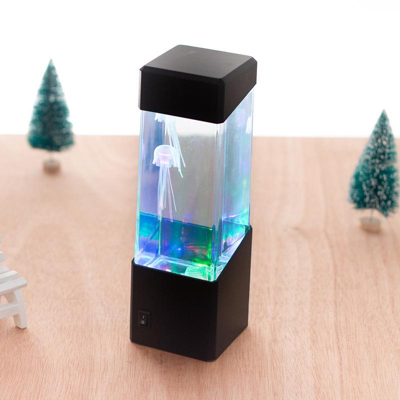Color-Changing USB Jellyfish LED Lamp - Creative Cylindrical Night Light
