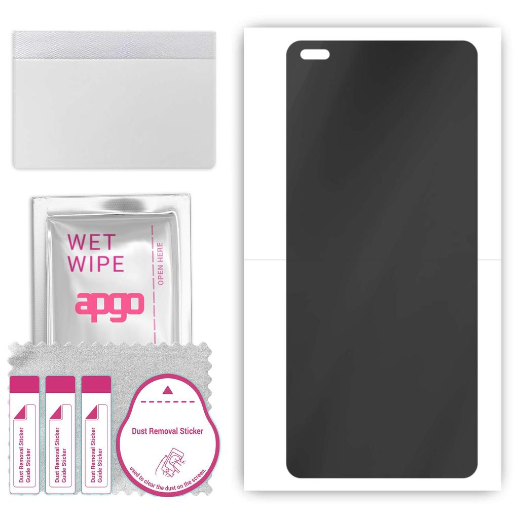 apgo Hydrogel Privacy Matte Screen Protector for Oppo F17 Pro, Anti Spy, Hydrogel Film, Flexible, Soft TPU with positioning layer easy installation