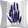 Pastoral Plants and Flowers Pillowcases Lavender Daisy Printed Linen Pillows Home Office