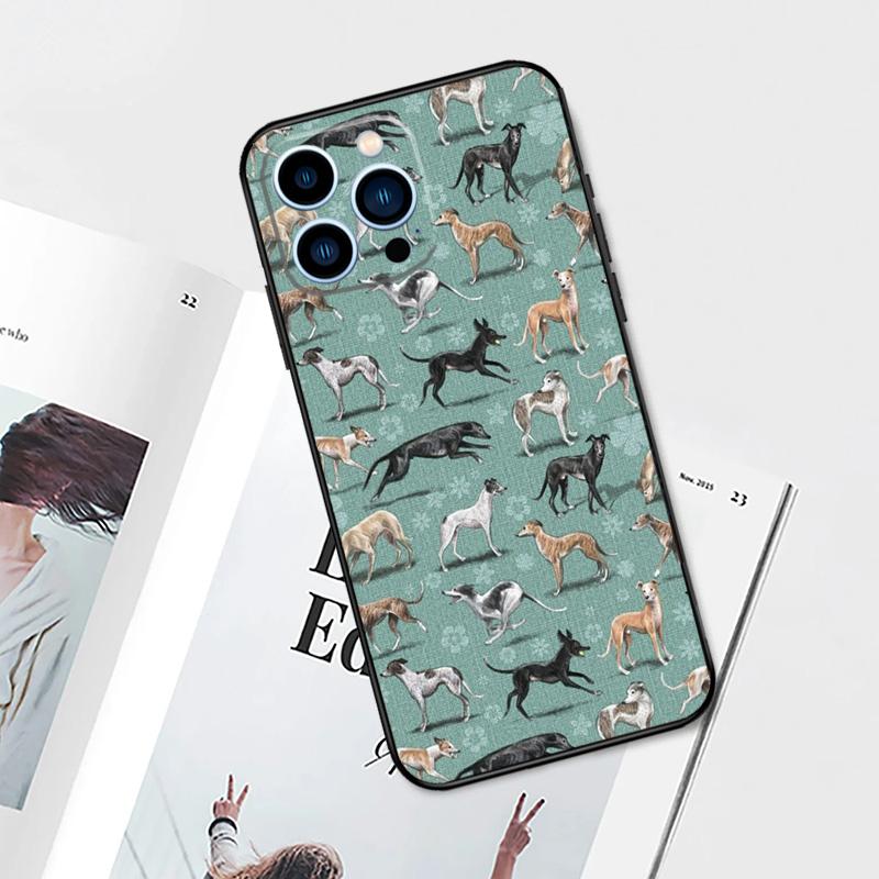 Galgo Windhund Hund Hülle Für iPhone 14 13 12 11 15 16 Pro Max Plus XS Max X XR 7 8 Plus 13 12 Mini Handyhülle