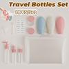 11In1 Set Travel Bottles Travel Size Containers Cosmetic Skincare Liquid Toiletries Bottle