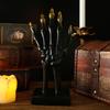 Halloween Skeleton Hand Gesture Resin Ornament – Decorative Hanging & Storage Figurine For Spooky Desktop Decor