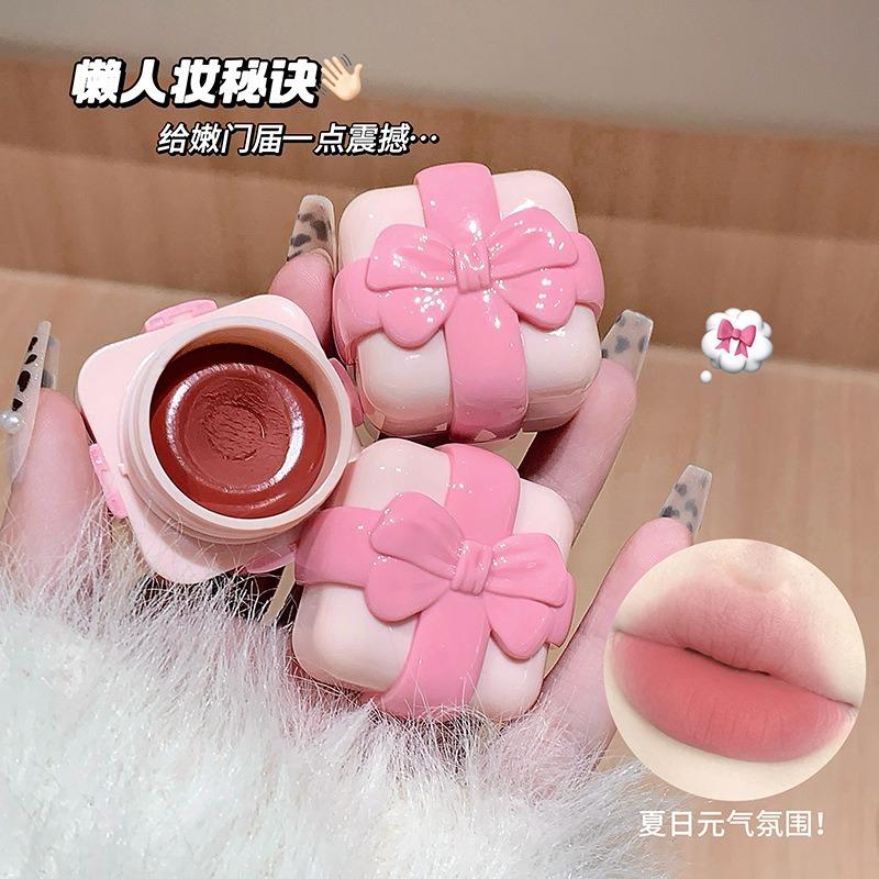 Gege Bear Velvet Matte Lip Cheek Multi Use Balm Korean Style Student Makeup