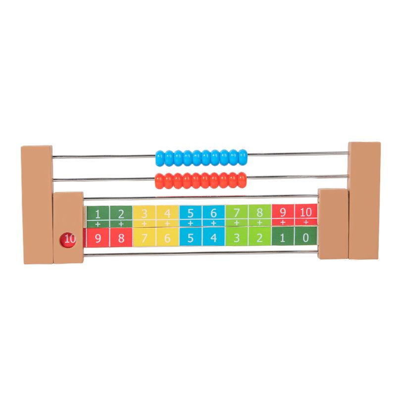 Wooden Abacus Math Tool for Kids: Addition 1-10 & 1-20 Early Learning Toy