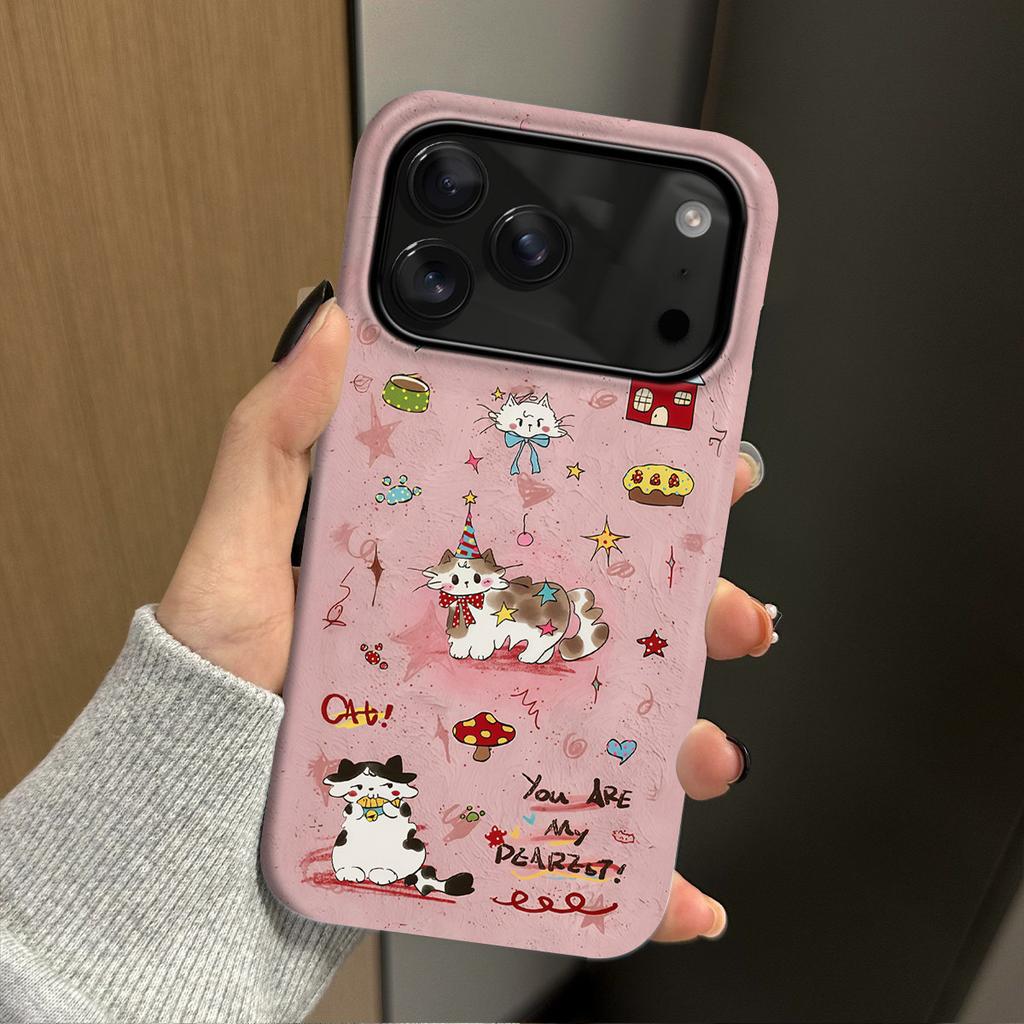 Pointed hat cat is suitable for Apple 17promax cartoon cute iPhone16Pro lens all-inclusive 15 two-in-one.
