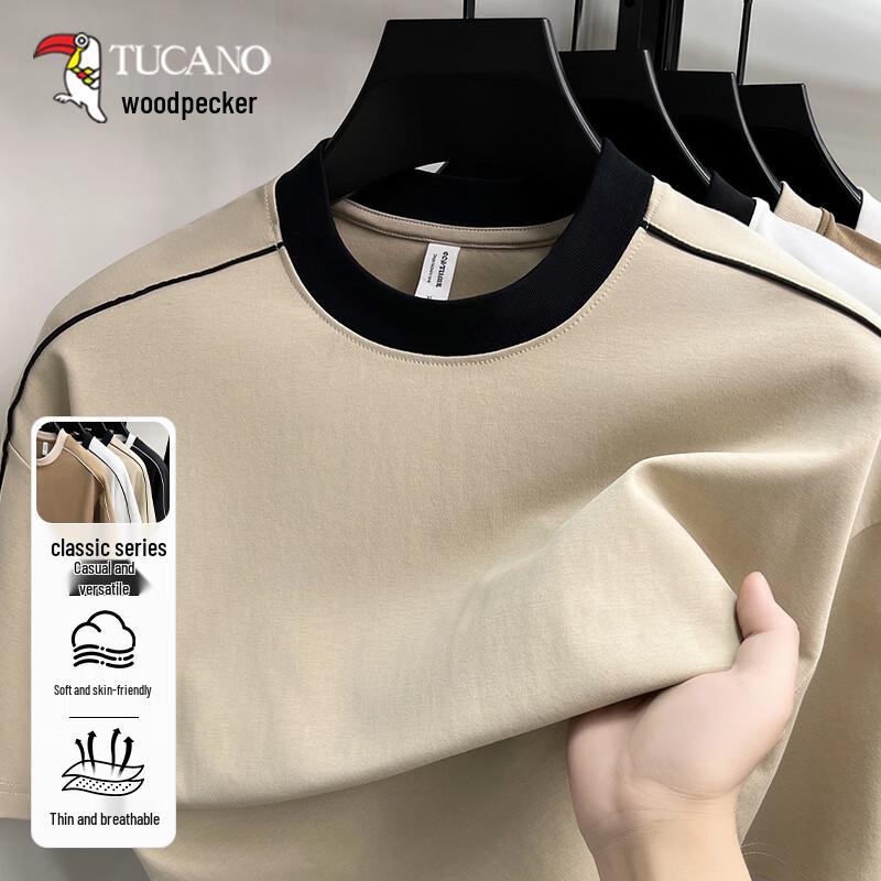 TUCANO Men s Short Sleeve Round Neck T-Shirt M абрикосовый